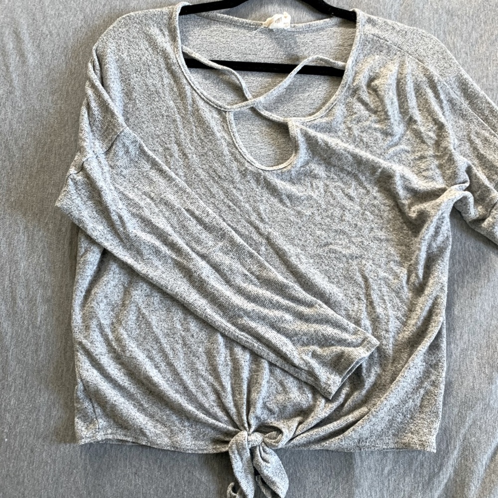 Anthropologie tie front blouse